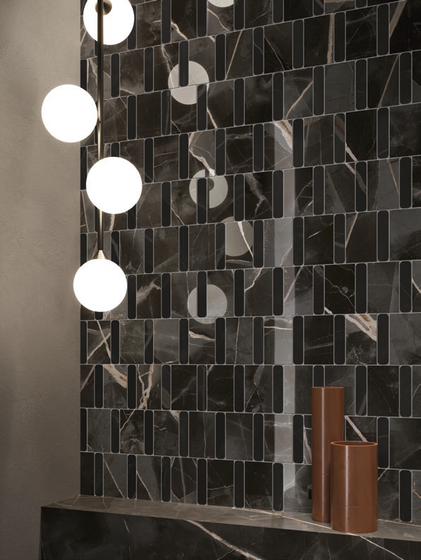 Stellaris Black Mosaico Argan Lux 36,8х26,9 мозайка Italon