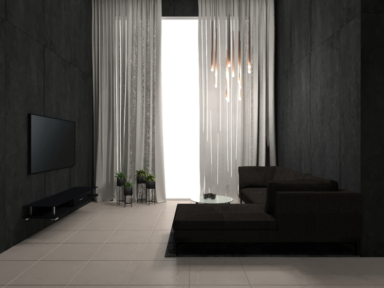 Cemento Nero Bocciardato 5.6 mm керамогранит LaminamRus 100х300