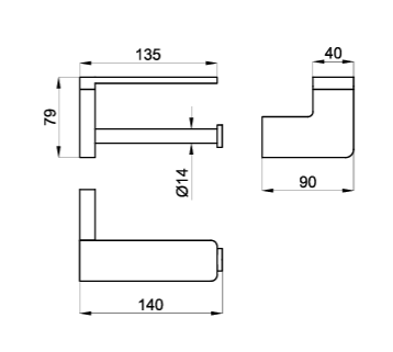 100289262 Noken Urban C бумагодержатель, брашированная медь