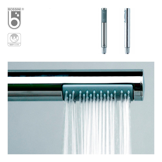Душевая стойка BOSSINI COSMO L10103.073 с термостатом, верхний душ, черный матовый (073)