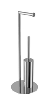 100360482 Noken Round напольный держатель ерша и туалетной бумаги, хром