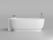 Ванна DA-B106 Left пристенная(1870х980х610), Solid Surface,белая