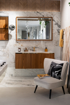 Тумба с раковиной Oasis Eden 1200x525x500 мм Walnut/Oro