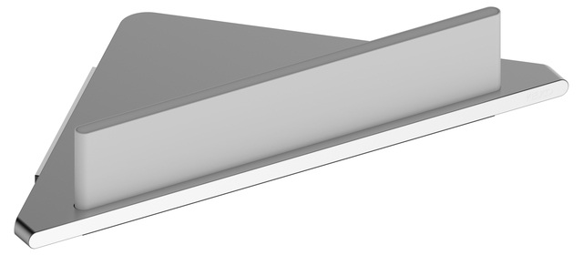 11557 170100 Keuco Edition 400 Угловая полочка для душа со встроенным стеклоочистителем, алюминий 245*242мм