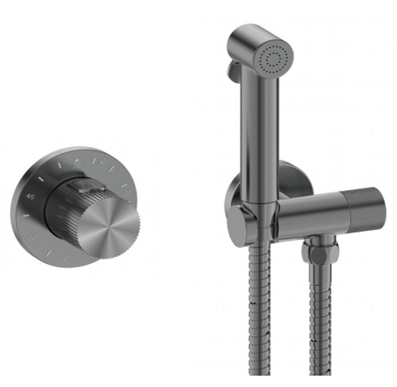 Гигиенический душ с термостатом JTP Neo Brushed Black, WJ 6207750 BBL
