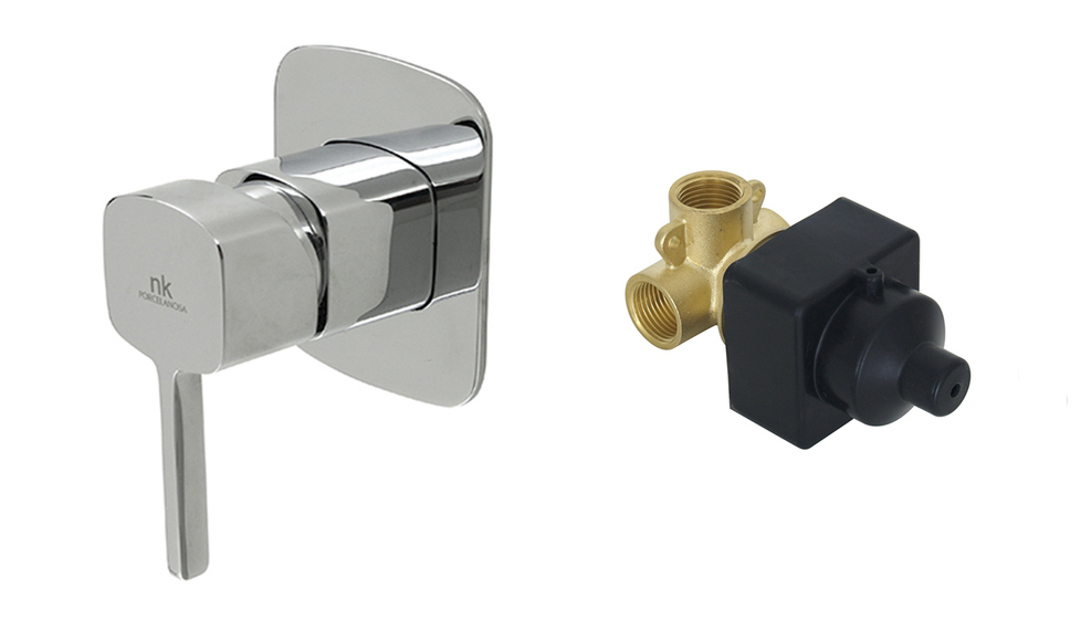 100140104 Noken NK Concept Наружная часть вст-го смесителя для душа, хром + Project Line 100107937