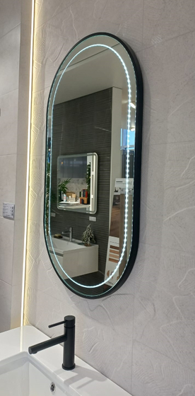 Зеркало овальное Caprigo М-359S-В032  чёрное с подсветкой