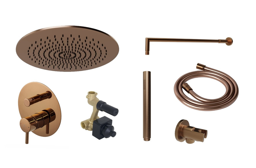100337037 Noken Rondo Комплект для душа, брашированная медь
