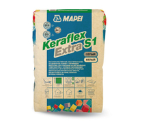 Keraflex Extra S1 серый, 25кг - Клей для керамогранита крупных форматов (120х60), для теплого пола