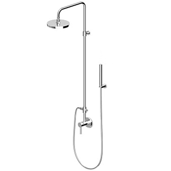 Zucchetti Pan Душевая стойка,с верхним и ручным душем,черная