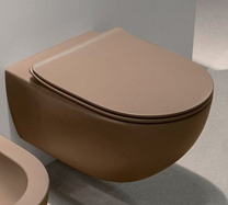 Унитаз подвесной Flaminia App Goclean (AP118GFAN + QKCW09FAN) сидение микролифт, Fango 54х36х27