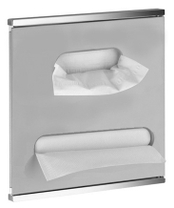 44977 011701 Keuco Plan Integral Диспенсер встраиваемый для полотенец, хром/алюминий лак/петли слева