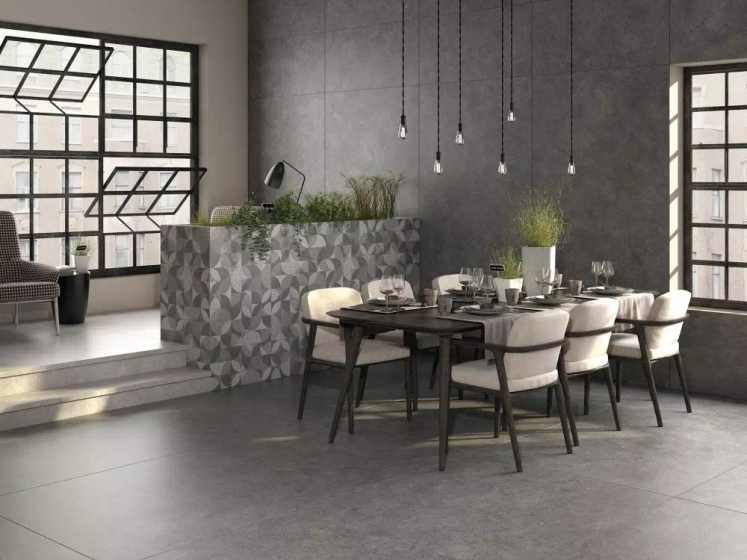 DL601020R Фондамента серый декорированный обрезной Kerama Marazzi 60x60