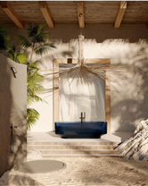 Ванна AntonioLupi Borghi 1800x750x530 мм, Cristalmood, Ceruleo