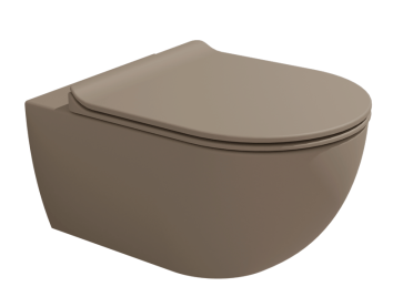 Унитаз подвесной Flaminia App Goclean (AP118GFAN + QKCW09FAN) сидение микролифт, Fango 54х36х27