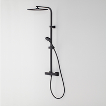 100272113 Душевая стойка с термостатом Noken Tec Square Black, черный