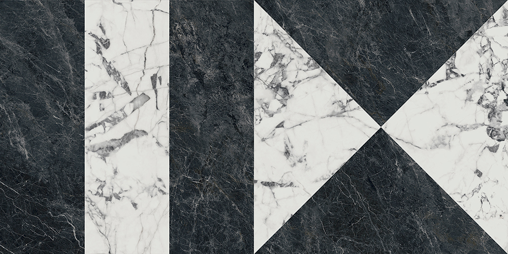 SG565402R Бьянко Неро белый черный обрезной лаппатированный Kerama Marazzi 60x119.5