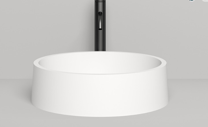 Раковина Gloria 01  440х440х125  Solix - белый-матовый 1102201M, донный клапан белый 16131 WM