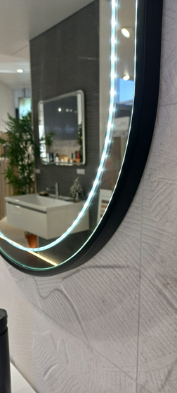 Зеркало овальное Caprigo М-359S-В032  чёрное с подсветкой