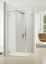 Душевой угол Duka Pura 5000 (1000х1000х2000), левый, стекло 8 мм прозрачное, хром