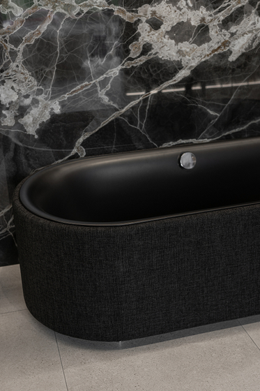 Ванна BetteLux Oval Couture 1850*850*580 мм, текстильная обивка, цвет карбон