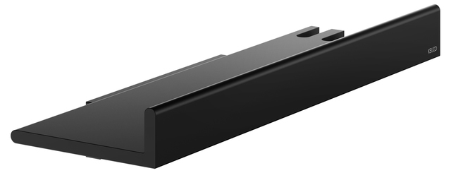 12859 370000 Keuco Reva Black Selection Полочка для душа со встроенным стеклоочистителем, 350 мм, черный матовый