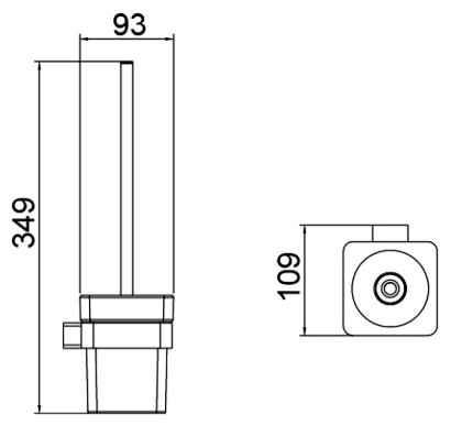 Щетка для туалета Timo Selene 14061/03 черный