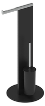 04986 370101 Keuco Напольная стойка: держатель туалетного ерша и туалетной бумаги, черный/хром