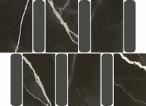 Stellaris Black Mosaico Argan Lux 36,8х26,9 мозайка Italon