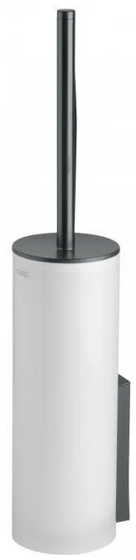 11564 139000 Keuco Edition 400 Ёрш в хрустальной матовой колбе, хром чёрный шлифованный