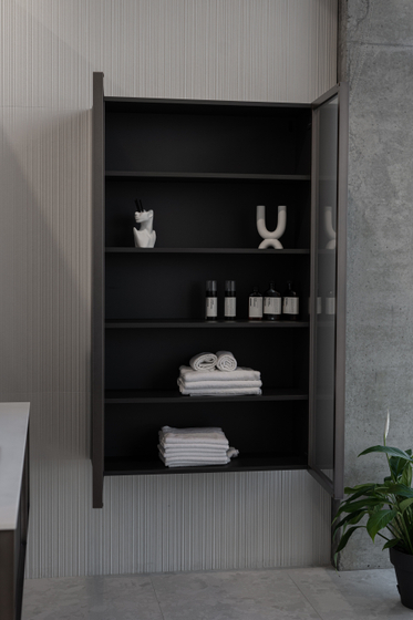 Пенал AL Bespoke 900x336x1500мм, 2дверцы, 4 полки Skin cenere/acid etched/bonzer (KC3590 R2)