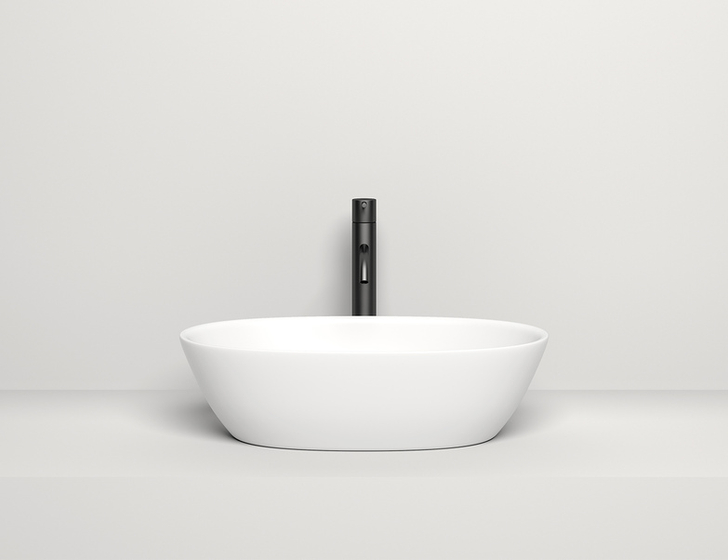 Раковина Salini CALLISTA 106, 560х335х150, Solix белая матовая 1101206SM без донного клапана