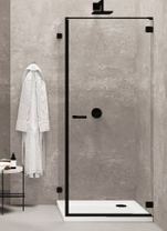 Душевой угол Duka Gallery 3000 (900х900х2000), правый, стекло 6 мм прозрачное, профиль черный