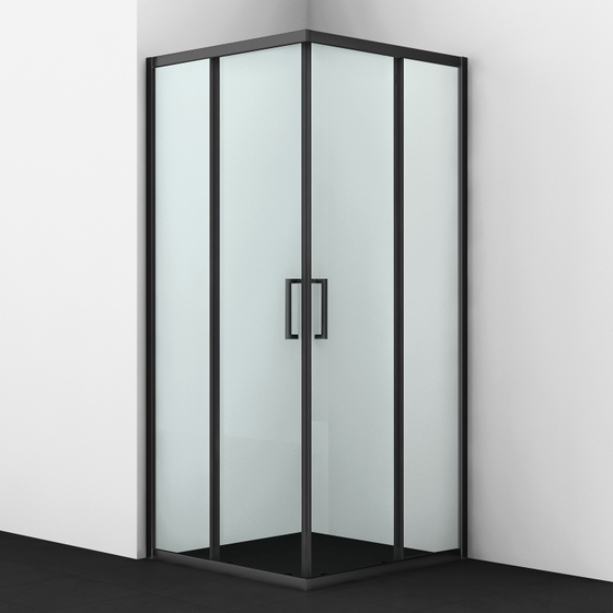 Душевой угол Wasserkraft Dill 61S03, 900х900х2000 мм, 6 мм, черный профиль