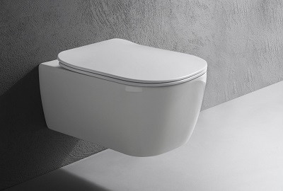 Унитаз Antonio Lupi Komodo подвесной, безободковый,Satin White Ceramic, сиденье микролифт (KOMODO3)