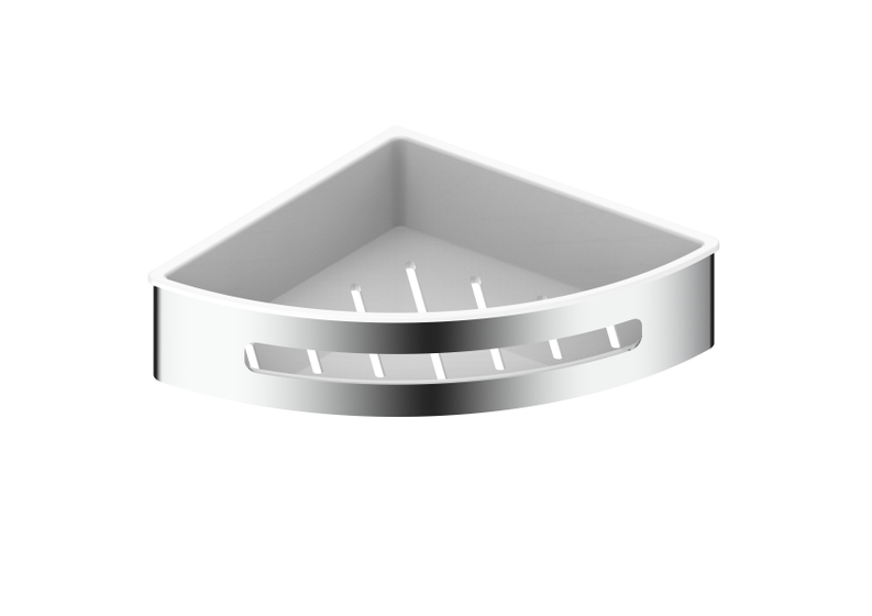 Полка угловая одинарная JTP Rod Chrome, с пластиковой вставкой, WJ 2009040 CR