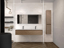 Комплект Fly 160 см (тумба 2 ящика, шпон Tobaco Oak+раков) Fl.050.160.80.W05+TS140.160.2HK+2 PULS104