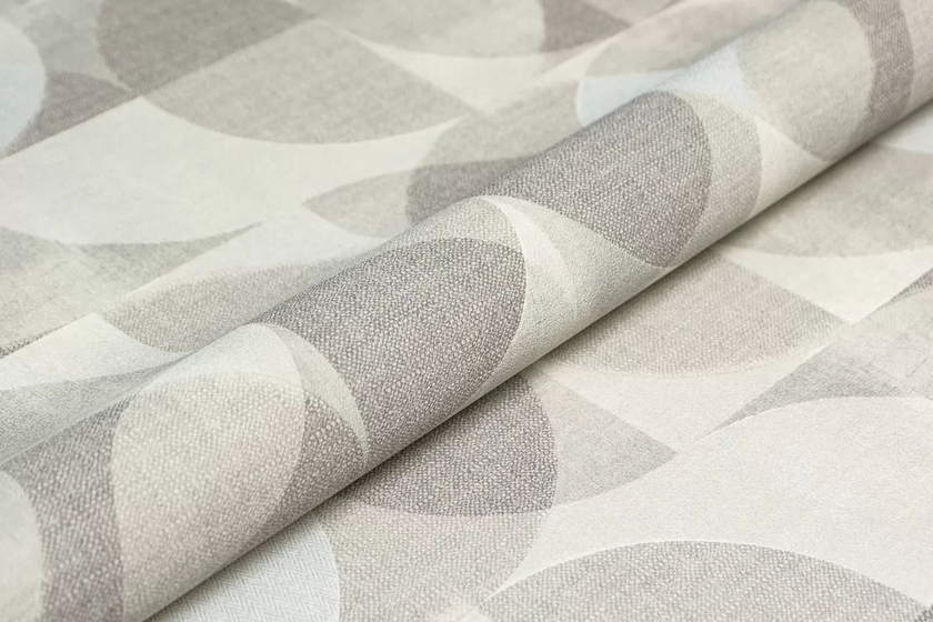 KM8509 Обои виниловые на флизелиновой основе Шафран мотив, серый круги Kerama Marazzi