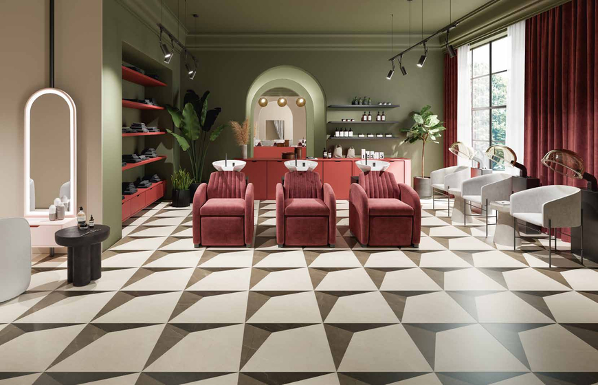 Фьямма Уайт Вставка Фрейм керамогранит Coliseumgres 60x60