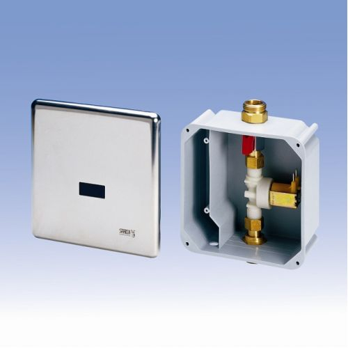 SLP 02K Устройство смыва с ИК датчиком, встраиваемое в стену, с монтажной коробкой