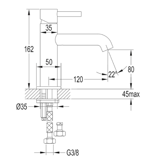 Смеситель для умывальника OMNIRES Y  Y1210NNI (никель)