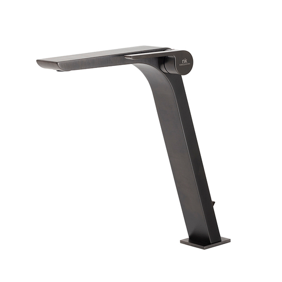 100272321 Noken Oxo Смеситель для раковины высокий, с донным клапаном, 280 мм, матовый титан