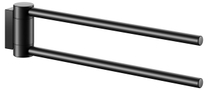 14919 370000 Keuco Plan Black Selection Полотенцедержатель, поворотный двойной, 30 см, черный матовый