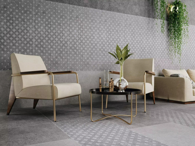 SBD026\DL5009  Декор Фондамента серый орнамент Kerama Marazzi 60x119.5