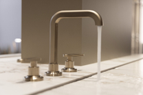 F1301HS Park Lane Смеситель д/раковины на 3 отверстия, поворотный излив, Brushed Champagne