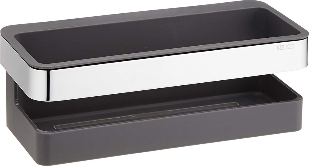 12758 010001 Keuco Collection Moll Корзинка для душа 240x80x110 мм, хром/антрацит