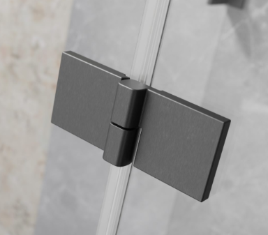 Дверь в нишу Essenza DWJ 90, 900х1935 мм, Brushed GunMetal, 1385013-92-01L, 6 мм