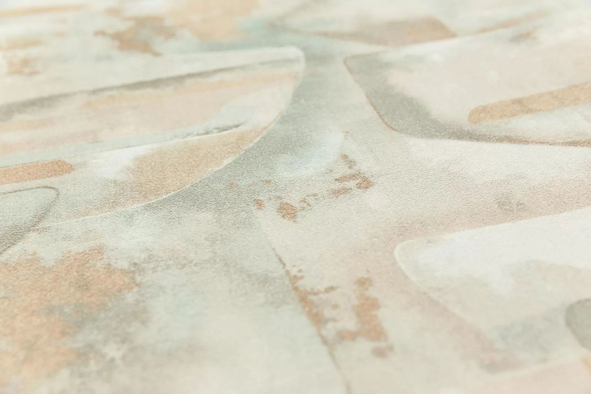 KM8318 Обои виниловые на флизел.  основе Фреш мотив, зеленый абстракция Kerama Marazzi