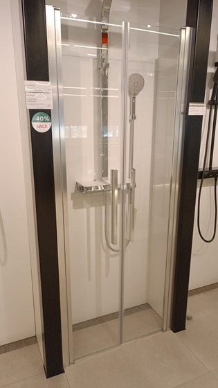 Душевая дверь MA-207(805 мм) профиль plata, стекло прозрачное