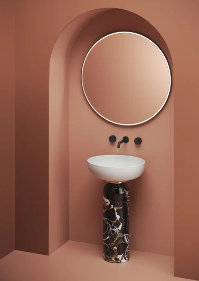 Раковина ARTCERAM, JOLIE настольная/для пьедестала Ø 50 см, цвет белый матовый